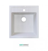 Мойка для кухни Adamant Brick 460х515 мм искусственный гранит белый 4824296101201