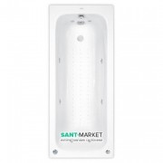 Ванна аеро- та гідромасажна акрилова прямокутна PoolSpa Klio 160х70 система Economy 2 білий PHP6610SO2C0000