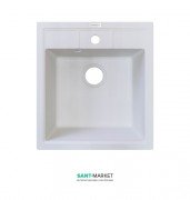 Мойка для кухни Adamant Brick 460х515 мм искусственный гранит белый 4824296101201