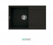 Мойка для кухни Adamant Horizon 790х500 мм искусственный гранит черный 4824296101503