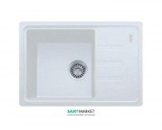 Мойка для кухни Adamant Slim 620х435 мм искусственный гранит белый  4824296101401