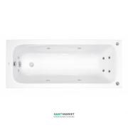 Ванна аеро- та гідромасажна акрилова прямокутна PoolSpa Klio 160х70 система Smart 2 білий PHP6610ST2C0000