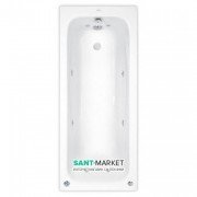 Ванна гидромассажная акриловая прямоугольная PoolSpa Klio 160х70 система Smart 1 белый PHP6610ST1C0000