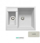 Мийка для кухні Adamant Duplex 615х500 мм штучний граніт ivory 4824296101608