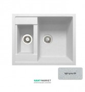 Мойка для кухни Adamant Duplex 615х500 мм искусственный гранит светло-серый 4824296101609