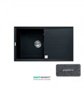 Мийка для кухні Adamant Novak 860х500 мм штучний граніт чорний 4824296102003
