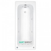 Ванна аэро- и гидромассажная акриловая прямоугольная PoolSpa Klio 170х70 система Titanium белый PHPA410STTC0000