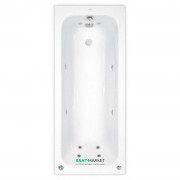 Ванна гидромассажная акриловая прямоугольная PoolSpa Klio 170х70 система Smart 1 белый PHPA410ST1C0000