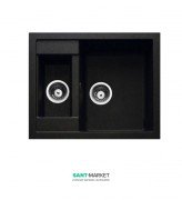 Мийка для кухні Adamant Duplex 615х500 мм штучний граніт чорний 4824296101603