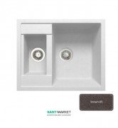 Мойка для кухни Adamant Duplex 615х500 мм искусственный гранит коричневый 4824296101605