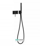 Змішувач для душу вбудований Tres 3V одноважільний з ручним душем латунь чорний матовий 21027391NM