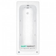 Ванна аеро- та гідромасажна акрилова прямокутна PoolSpa Klio 170х70 система Titanium білий PHPA410STTC0000