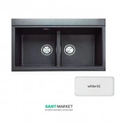 Мойка для кухни Adamant Similar 860х510 мм искусственный гранит белый 4824296102201