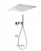 Душевая система скрытого монтажа Tres 3V с наполнительным клапаном и сливом для ванны хром 21027307