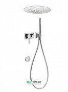 Душевая система скрытого монтажа Tres 3V с наполнительным клапаном и сливом для ванны хром 21027310