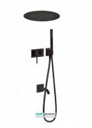 Душевая система скрытого монтажа Tres 3V с изливом для ванны черный матовый 21027311NM