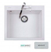Мойка для кухни Adamant Univer 560х500 мм искусственный гранит светло-серый 4824296102109