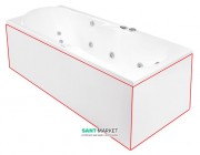 Панель для ванни PoolSpa Muza фронтальна 150х75 см L ліва акрил білий PWOHJ10OWL00000