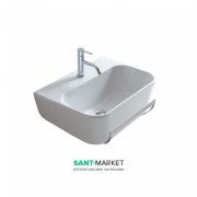 Раковина для ванной Galassia  Meg11 подвесная с отверстием под смеситель с переливом белый 5402M