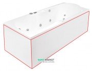 Панель для ванны PoolSpa Muza фронтальная 150х75 см R правая акрил белый PWOKJ10OWL00000