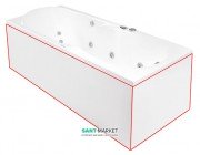 Панель для ванны PoolSpa Muza фронтальная 160х75 см L левая акрил белый PWOHK10OWL00000