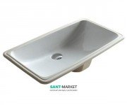 Раковина для ванної Galassia Lavabo врізна без отвору під змішувач без переливу білий 2036