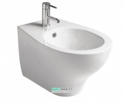 Биде Galassia Eden подвесное с отверстием под смеситель с переливом белый 7216