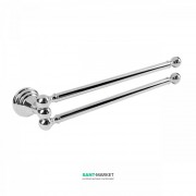 Тримач для рушників подвійний Tres Retro-Tres 30 см настінний метал хром 12463608