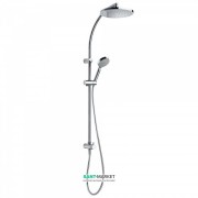 Душова система Tres Eco-Term з верхнім і ручним душем латунь хром 06163504