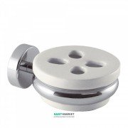 Подставка для зубных щеток Tres Max-Tres настенная металл/керамика белый/хром 16163616