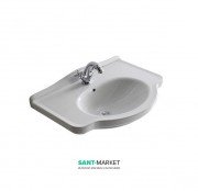 Раковина для ванної Galassia Ethos настінна з отвором під змішувач з переливом білий 8432M