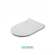 Сидіння з кришкою для унітазу Galassia Meg11 тонке з мікроліфтом білий 5478