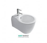 Біде Galassia Ergo підвісне з отвором під змішувач з переливом білий 7110