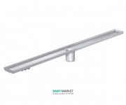 Душовою канал ACO ShowerDrain C 70х685 мм з вертикальним випуском без сифона без фланця нержавіюча сталь 408750