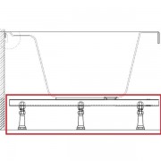 Ніжки для ванни Ravak Asymmetric метал металік / білий CY44000000