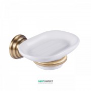 Мильниця для ванної Tres Retro-Tres з настінним утримувачем кераміка/метал білий/зістарена латунь 5246361051