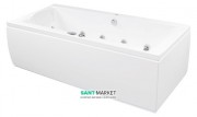 Ванна гідромасажна акрилова прямокутна PoolSpa Windsor 190х85 система Economy 1 білий PHPNN10SO1C0000