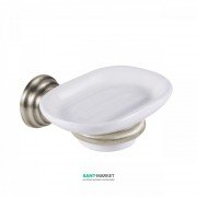 Мильниця для ванної Tres Retro-Tres з настінним утримувачем кераміка/метал білий/сталь 02463610AC