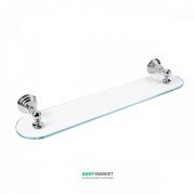 Полочка для ванной Tres Retro-Tres прозрачное стекло/металл хром 12463615
