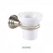 Стакан для зубных щеток Tres Retro-Tres с настенным держателем керамика/металл белый/сталь 02463612AC