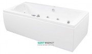 Ванна гідромасажна акрилова прямокутна PoolSpa Windsor 190х85 система Smart 1 білий PHPNN10ST1C0000