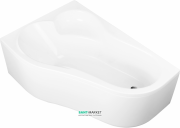 Ванна акрилова кутова PoolSpa колекція Leda 150х100 L ліва з рамою білий PWAE510ZS000000