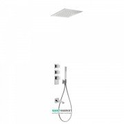 Душевая система Tres Block System термостатическая с верхним и ручным душем хром 20625302