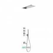 Душевая система Tres Block System термостатическая с верхним и ручным душем хром 20635301