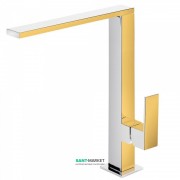 Змішувач для кухні Tres Cuadro colors одноважільний янтарно-жовтий/хром 106486AM