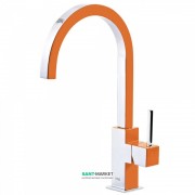 Змішувач для кухні Tres Top Tres colors одноважільний помаранчевий/хром 130497NA