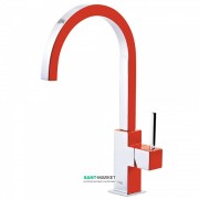 Змішувач для кухні Tres Top Tres colors одноважільний червоний/ром 130497RO