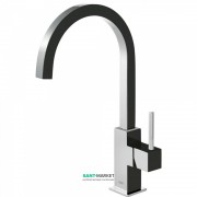 Змішувач для кухні Tres Top Tres colors одноважільний чорний/хром 630497