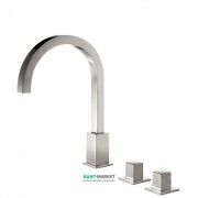 Змішувач для ванної Tres Cuadro colors двовентильний монтаж на борт ванни сталь 00810503AC