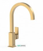 Смеситель для раковины Tres Cuadro сolors однорычажный золото матовый 00660702OM